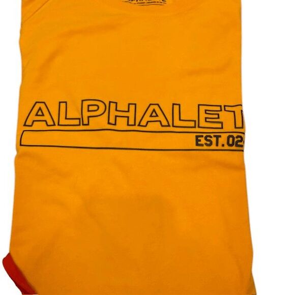 Alphalete Performance Tee Bundle of 3 Black Camo, Red, Yellow Size Medium - Picture 3 of 10